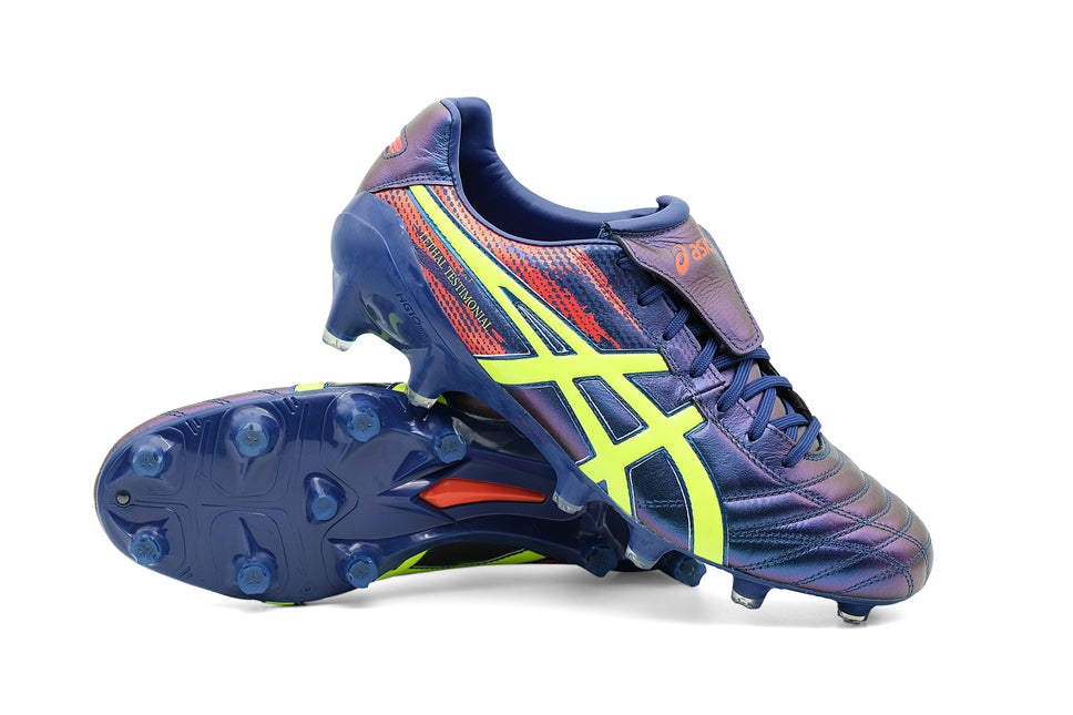 ASICS Lethal Testimonial 4 IT Firm Ground Perfect Storm Purple Yellow